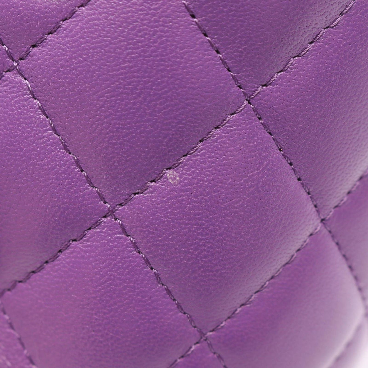 Chanel Shoulder Bag Quilted Small Vanity 2-Way Purple Lambskin Chain — view 7