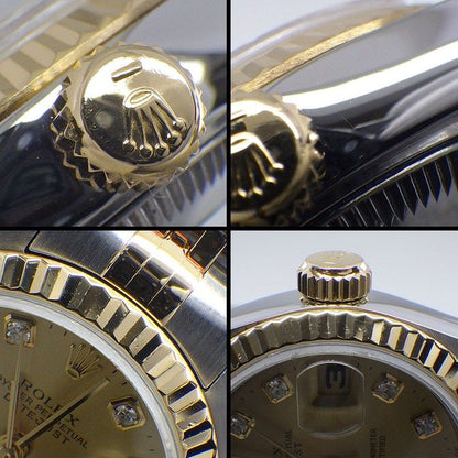 Rolex Datejust T Number 10 Points Diamond Index Sunray Champagne Color Dial — view 8