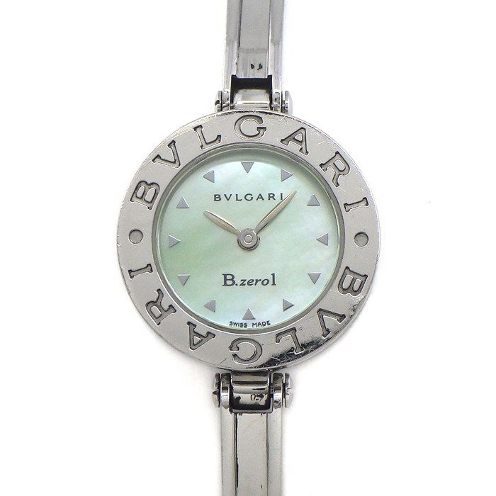 Bvlgari B.zero1 Watch Bangle Green Mother of Pearl Dial SS Quartz Analog