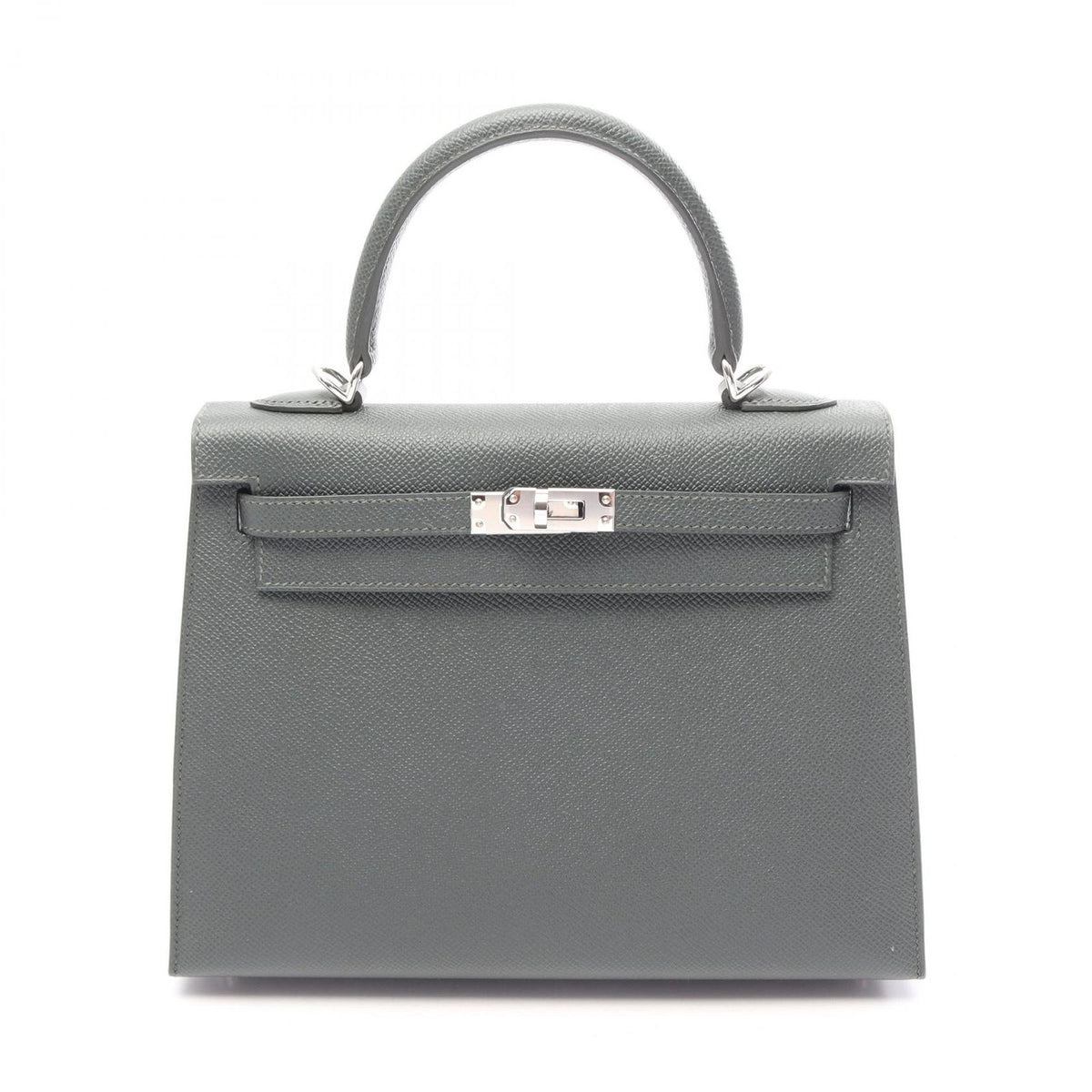 Hermes Kelly 25 Vert Mangrove Sellier 2-Way Handbag