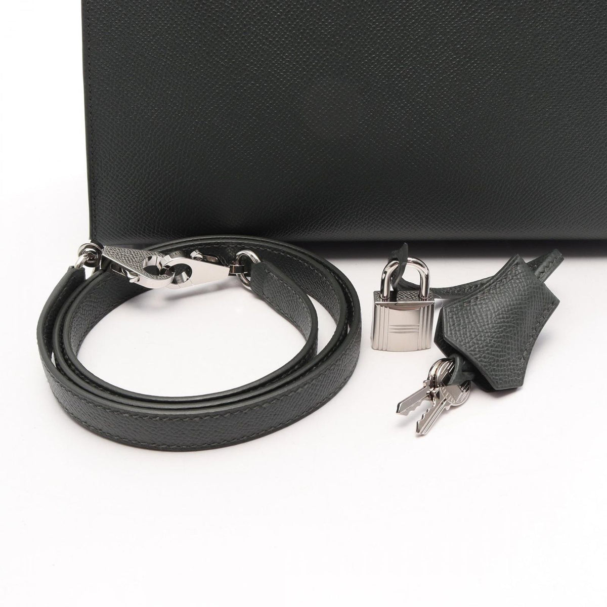 Hermes Kelly 25 Vert Mangrove Sellier 2-Way Handbag — view 6