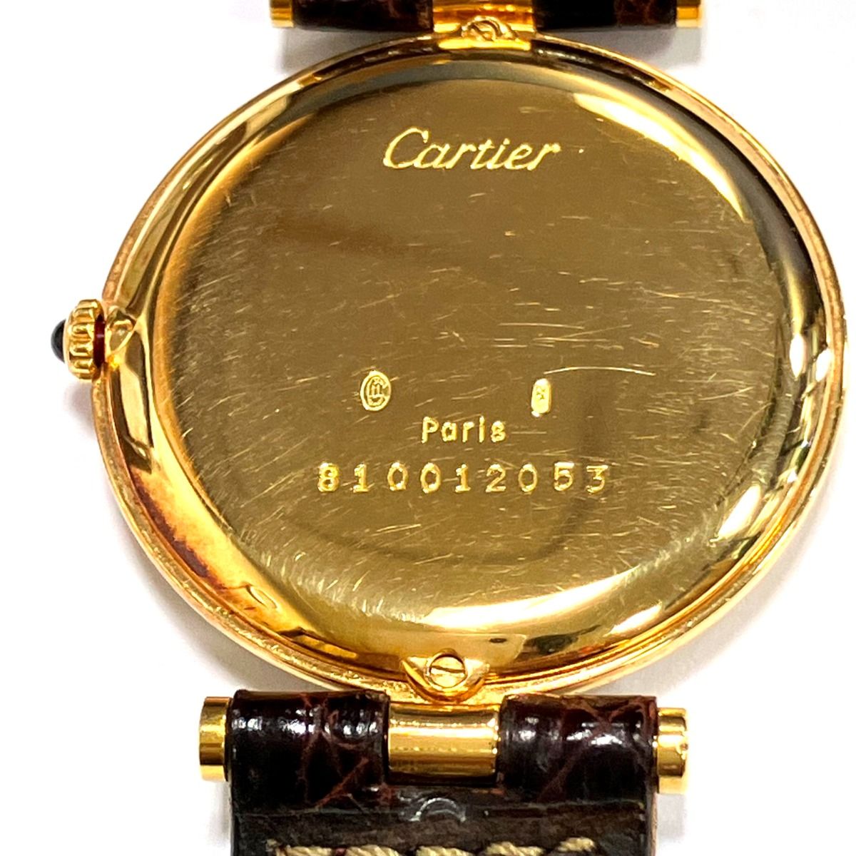 Cartier Vendome Louis Cartier LM Watch 18K Leather Quartz White Dial — view 5