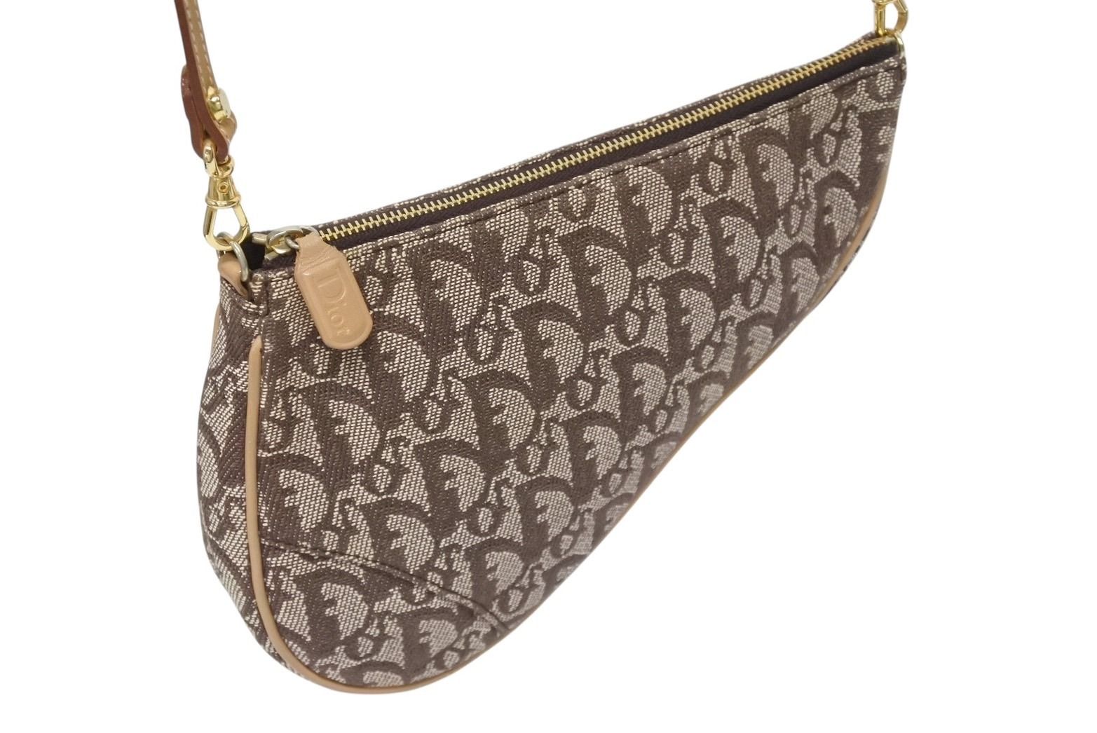 Dior Trotter Saddle Bag Pouch Brown — view 4