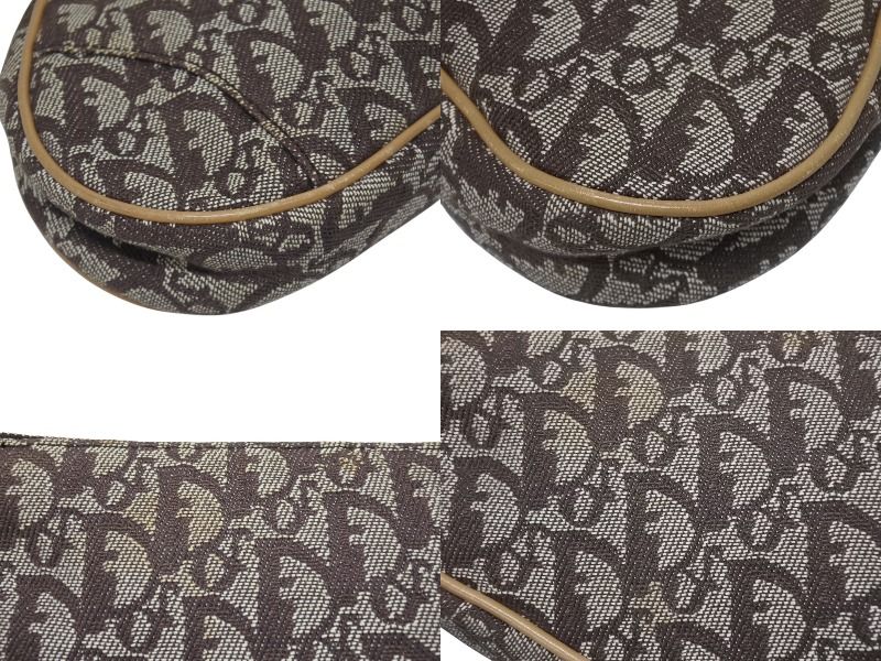 Dior Trotter Saddle Bag Pouch Brown — view 8