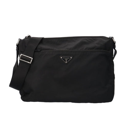 Prada Shoulder Bag Nylon Black Ancient