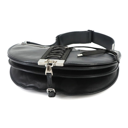 Dior a Dos Shoulder Bag Leather Black Corset Admit — view 4