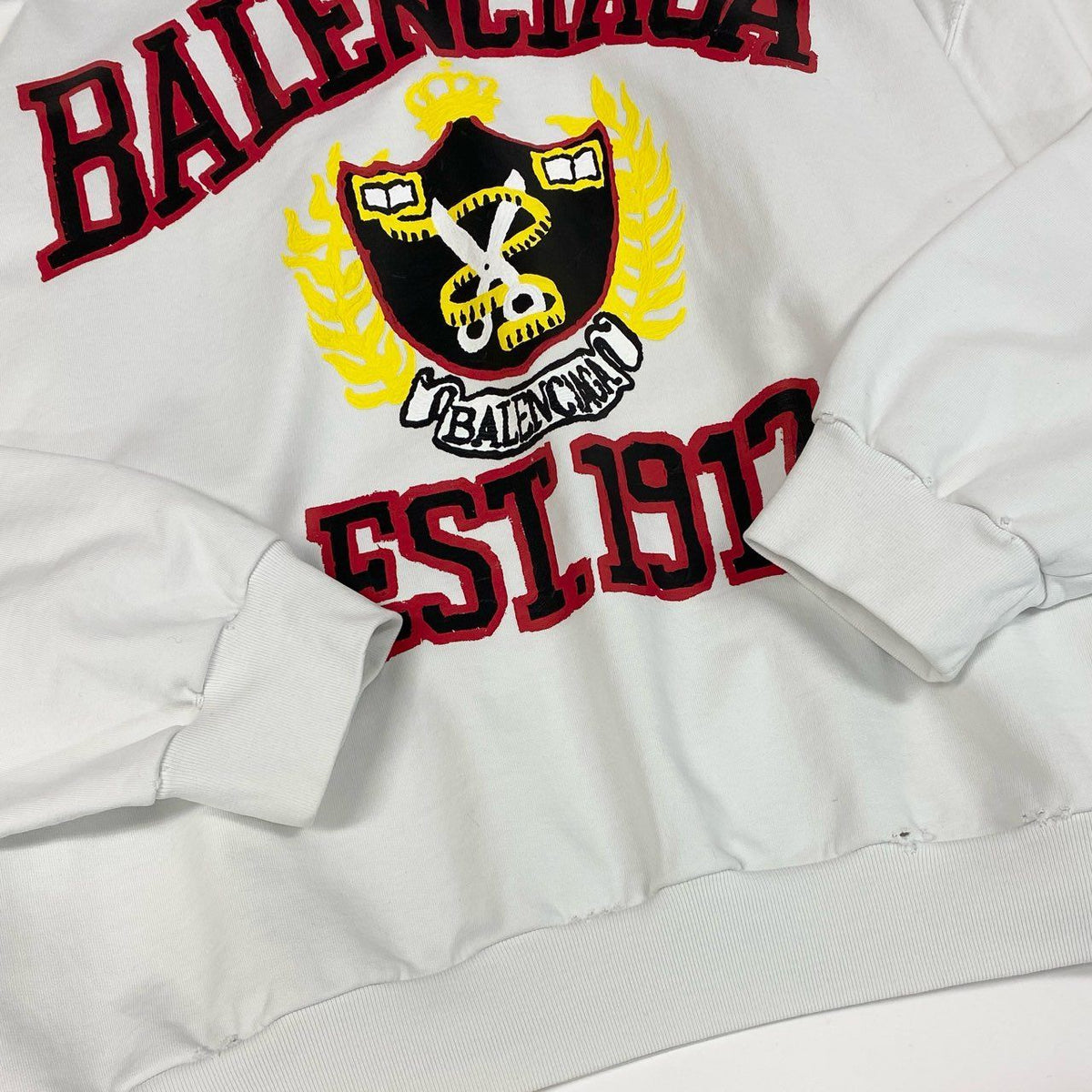 Balenciaga Demna Era Distressed Cotton Hood Hoodie — view 6