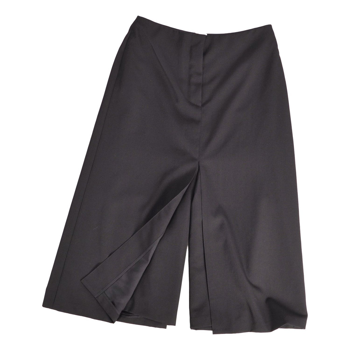 Hermes Pants Wide Cropped Wool Bottom