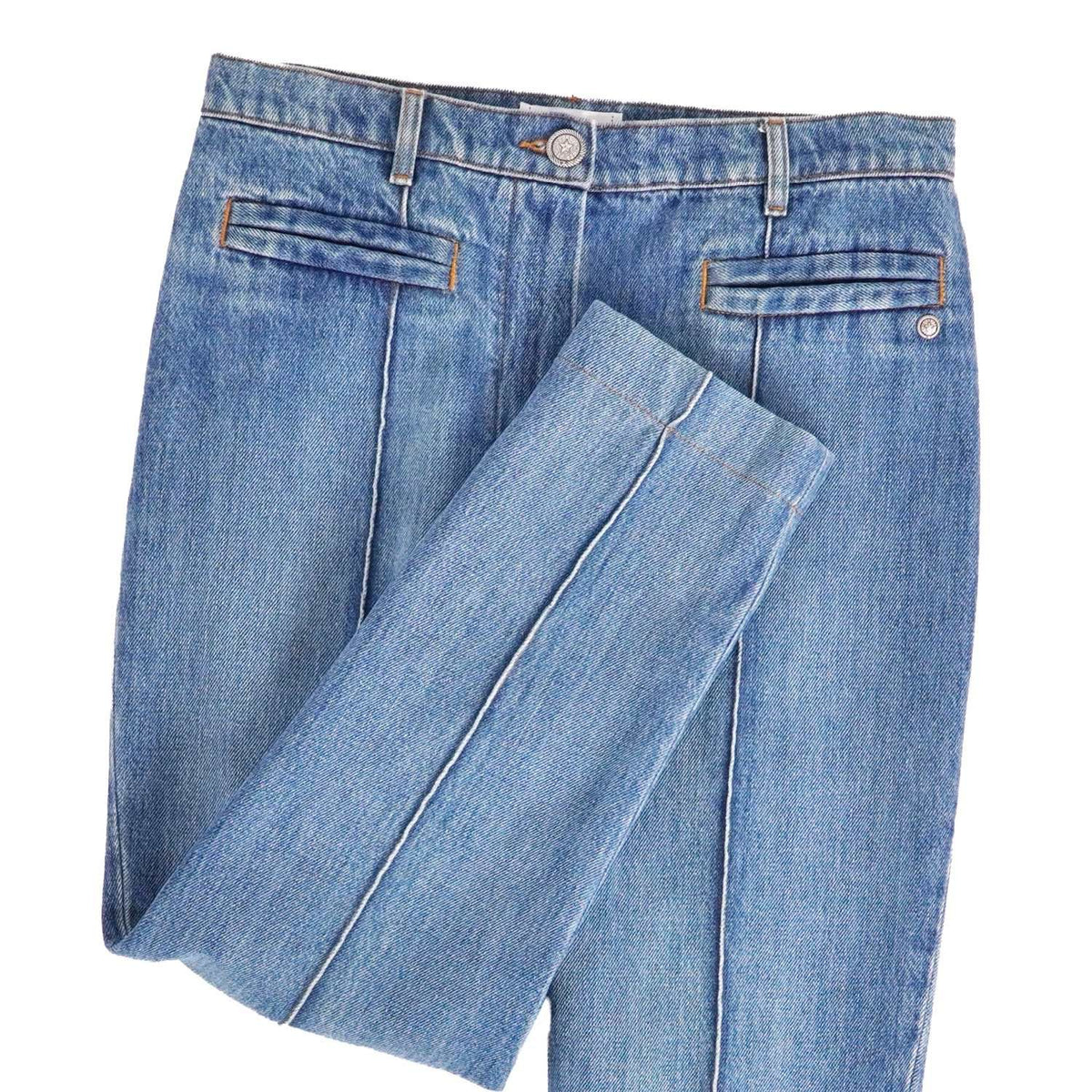 Chanel Pants Denim Cotton Bottom — view 3