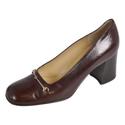 Gucci Vintage Pumps Horsebit Leather Heels