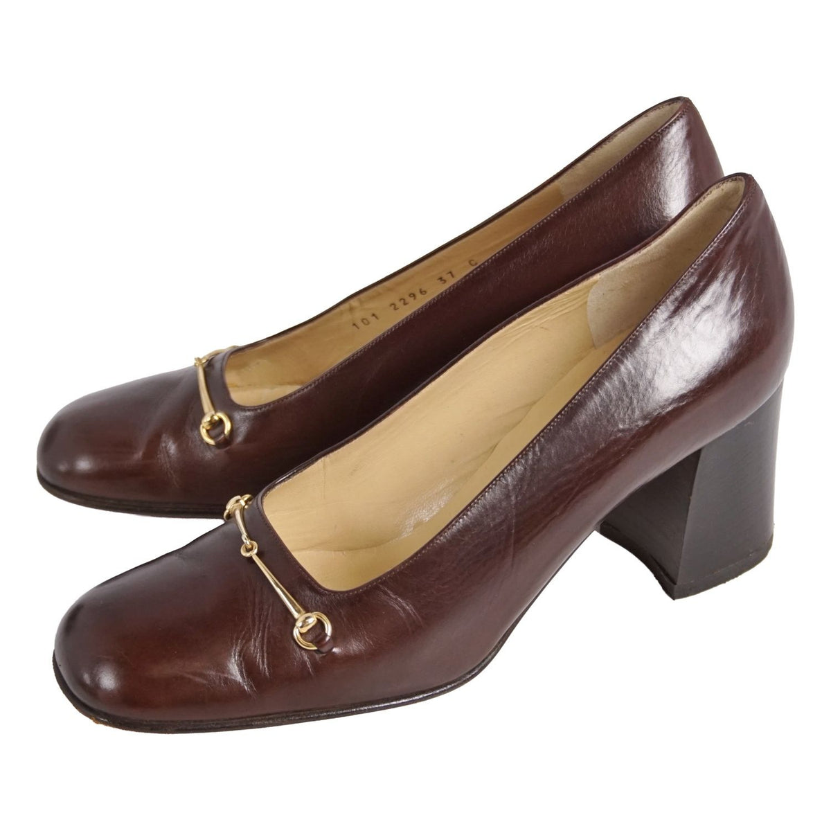 Gucci Vintage Pumps Horsebit Leather Heels — view 2