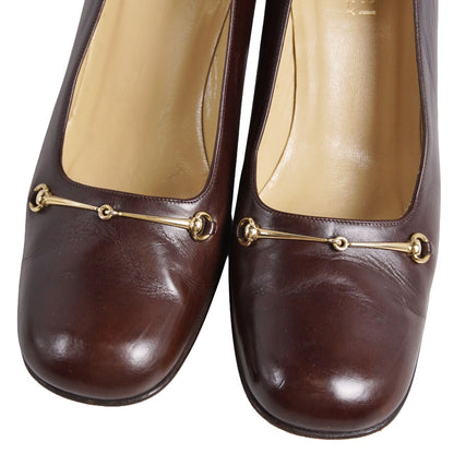 Gucci Vintage Pumps Horsebit Leather Heels — view 3