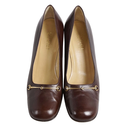 Gucci Vintage Pumps Horsebit Leather Heels — view 4