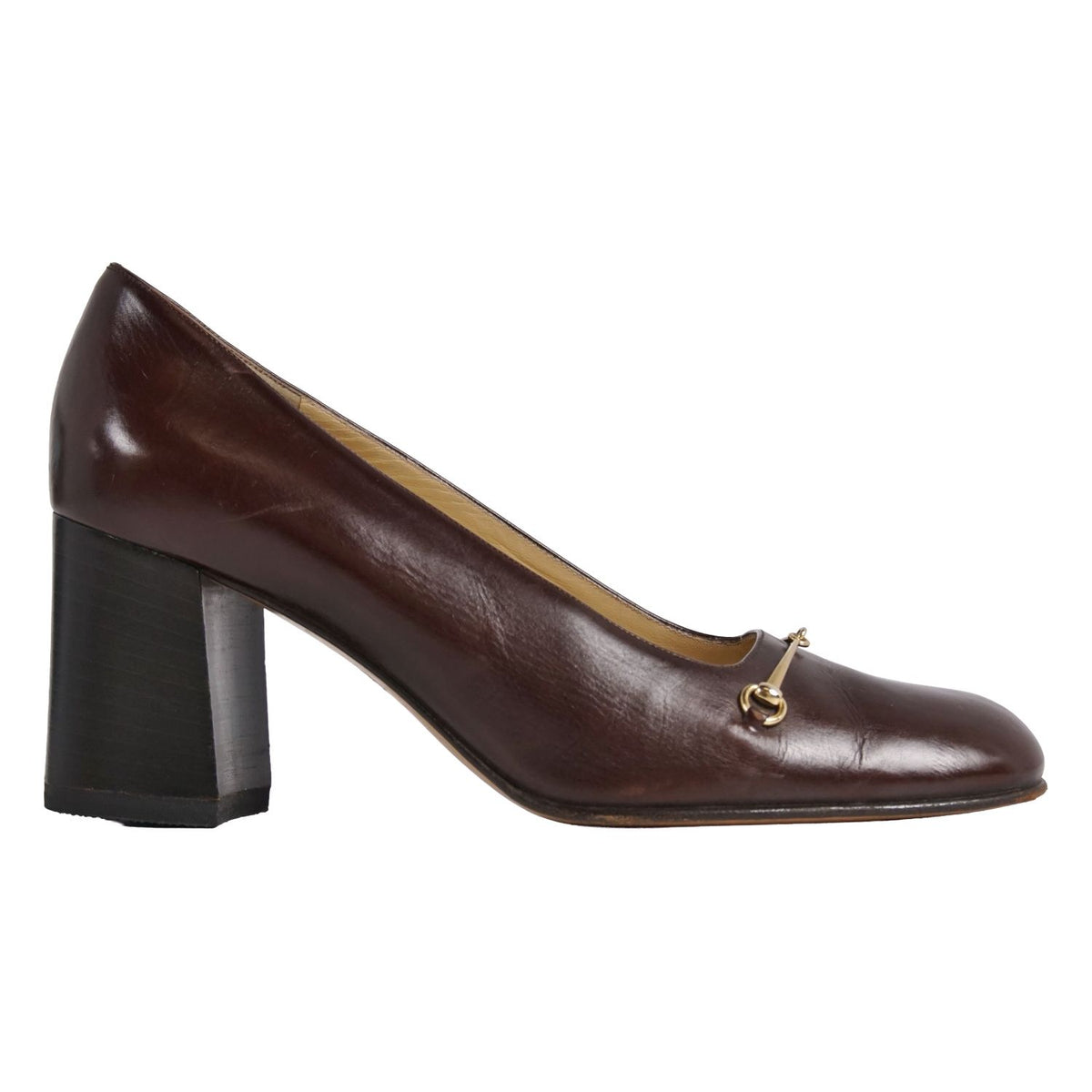 Gucci Vintage Pumps Horsebit Leather Heels — view 6