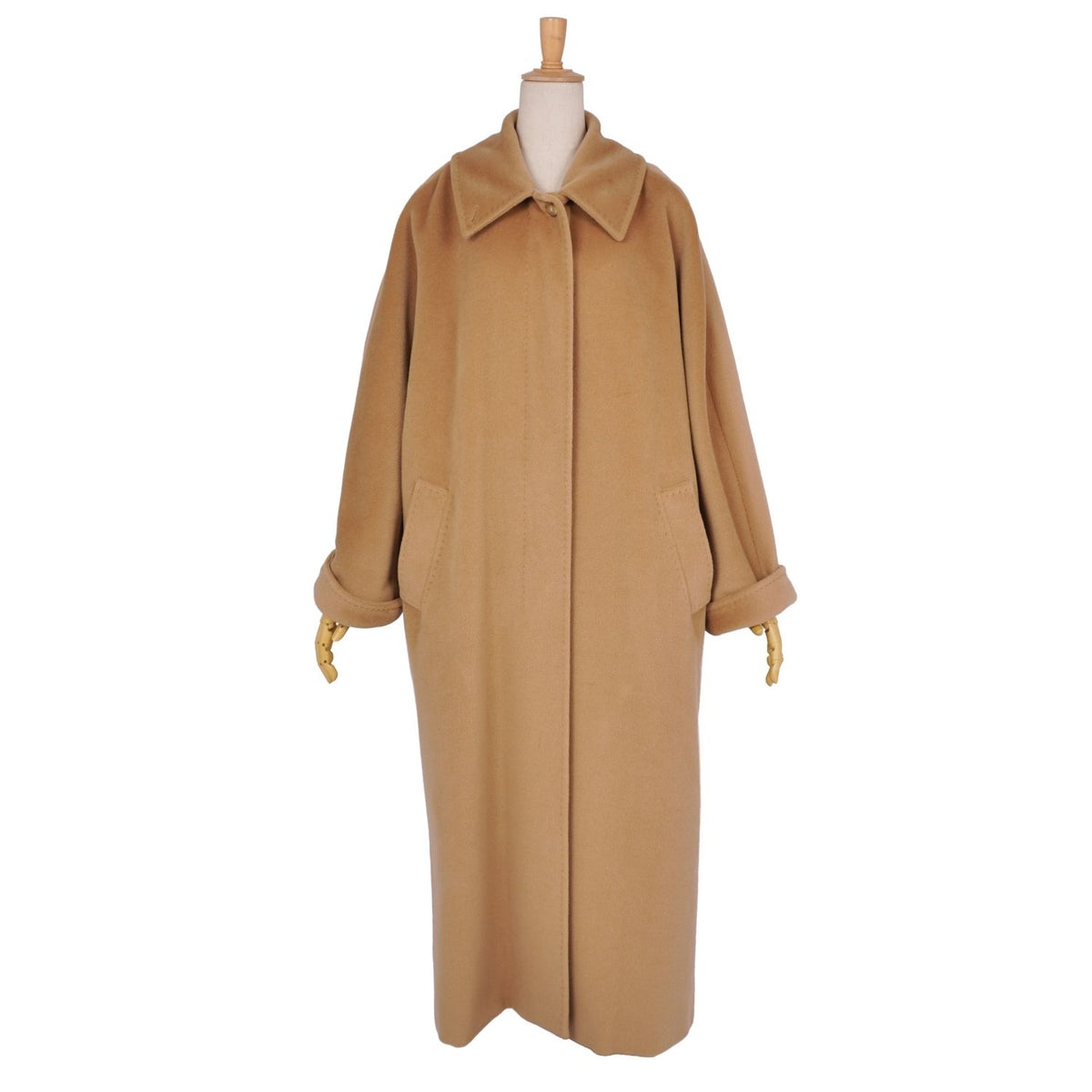 Max Mara White Tag Long Coat Soutien Collar Ba — view 3