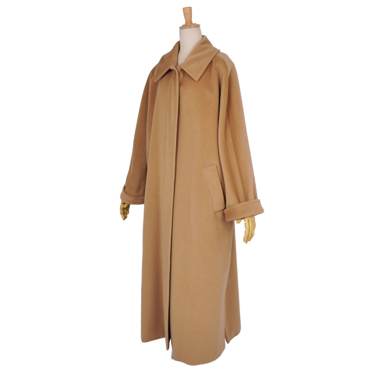 Max Mara White Tag Long Coat Soutien Collar Ba — view 5