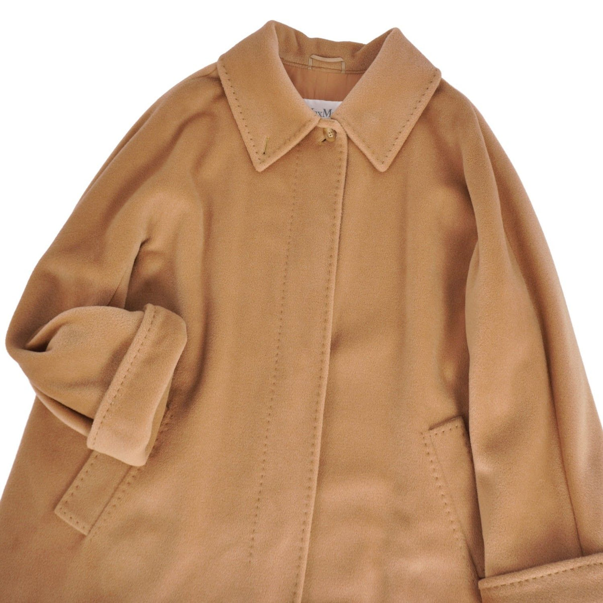 Max Mara White Tag Long Coat Soutien Collar Ba — view 2