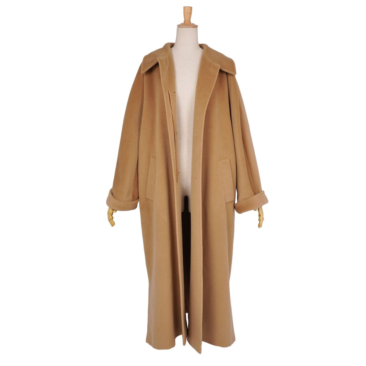 Max Mara White Tag Long Coat Soutien Collar Ba — view 4