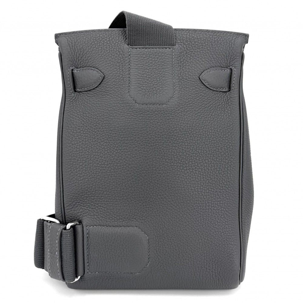 Hermes Shoulder Bag Hac a Dos PM Cross Bag Crossbody Leather Gray Silver — view 2