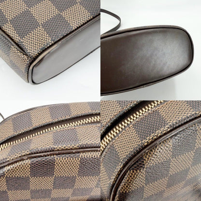 Louis Vuitton Shoulder Bag Ipanema PM Crossbody Damier Canvas Brown Gold — view 6