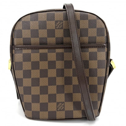 Louis Vuitton Shoulder Bag Ipanema PM Crossbody Damier Canvas Brown Gold