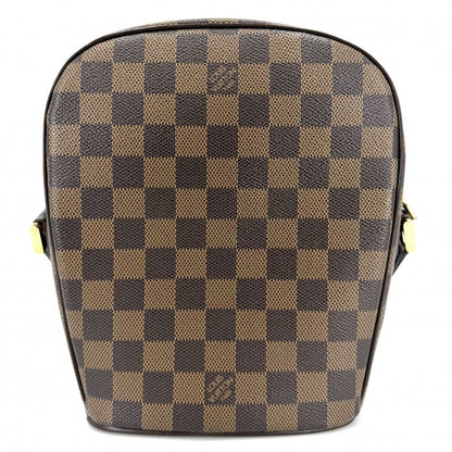 Louis Vuitton Shoulder Bag Ipanema PM Crossbody Damier Canvas Brown Gold — view 2