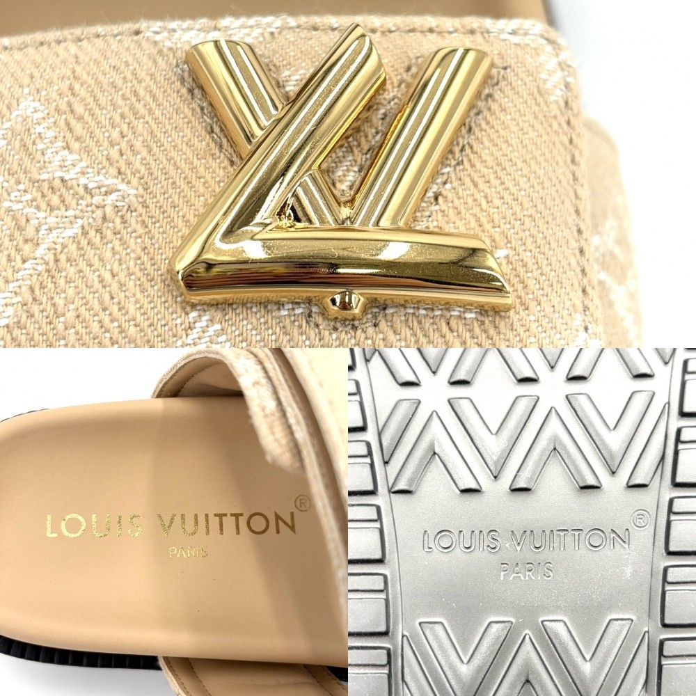 Louis Vuitton Sandals LV Sunset Monogram Jacquard 36.5 1 Ahnl 2 Rubber Canvas — view 6