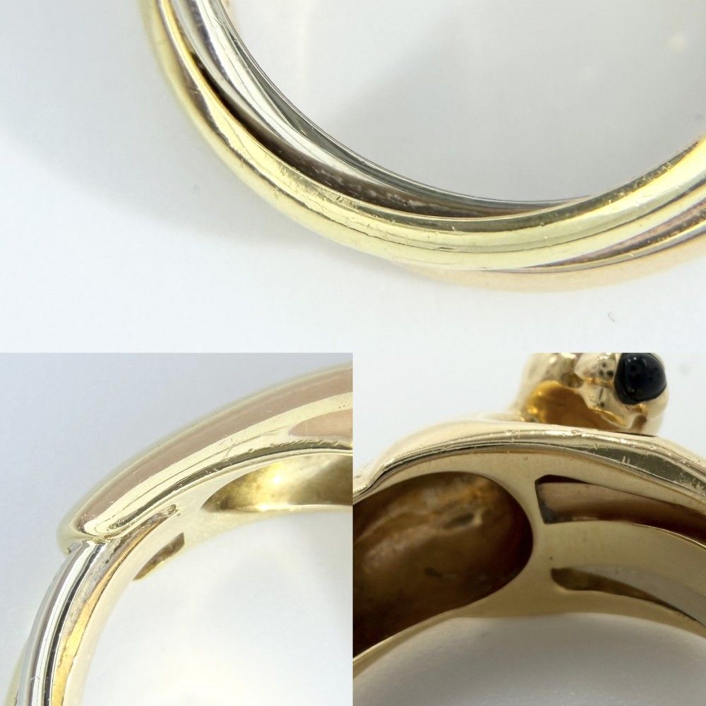 Cartier Ring Panthere Trinity Three Color 18K YG PG White Gold Emerald — view 6