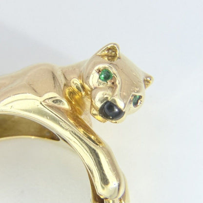 Cartier Ring Panthere Trinity Three Color 18K YG PG White Gold Emerald — view 4