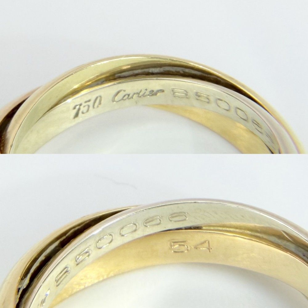 Cartier Ring Panthere Trinity Three Color 18K YG PG White Gold Emerald — view 5