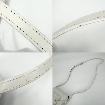 Celine Shoulder Bag Cuir Triomphe Mini Besace Pochette Leather White — view 8