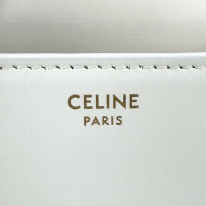 Celine Shoulder Bag Cuir Triomphe Mini Besace Pochette Leather White — view 4
