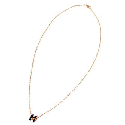 Hermes Mini Pop H Pendant Metal Black Pink Gold Included — view 4