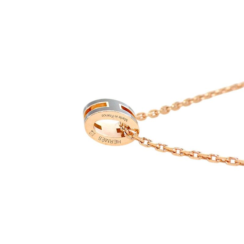 Hermes Mini Pop H Pendant Metal Black Pink Gold Included — view 7
