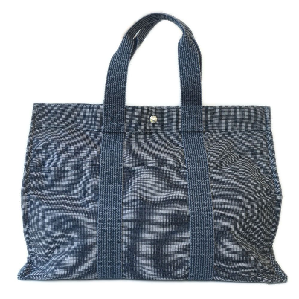 Hermes Herline Tote Bag GM Gray Silver