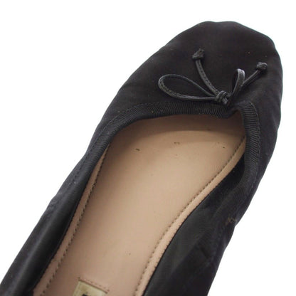 Miu Miu Miu Satin Ballerina Ballet Shoes Flat Black TK — view 4