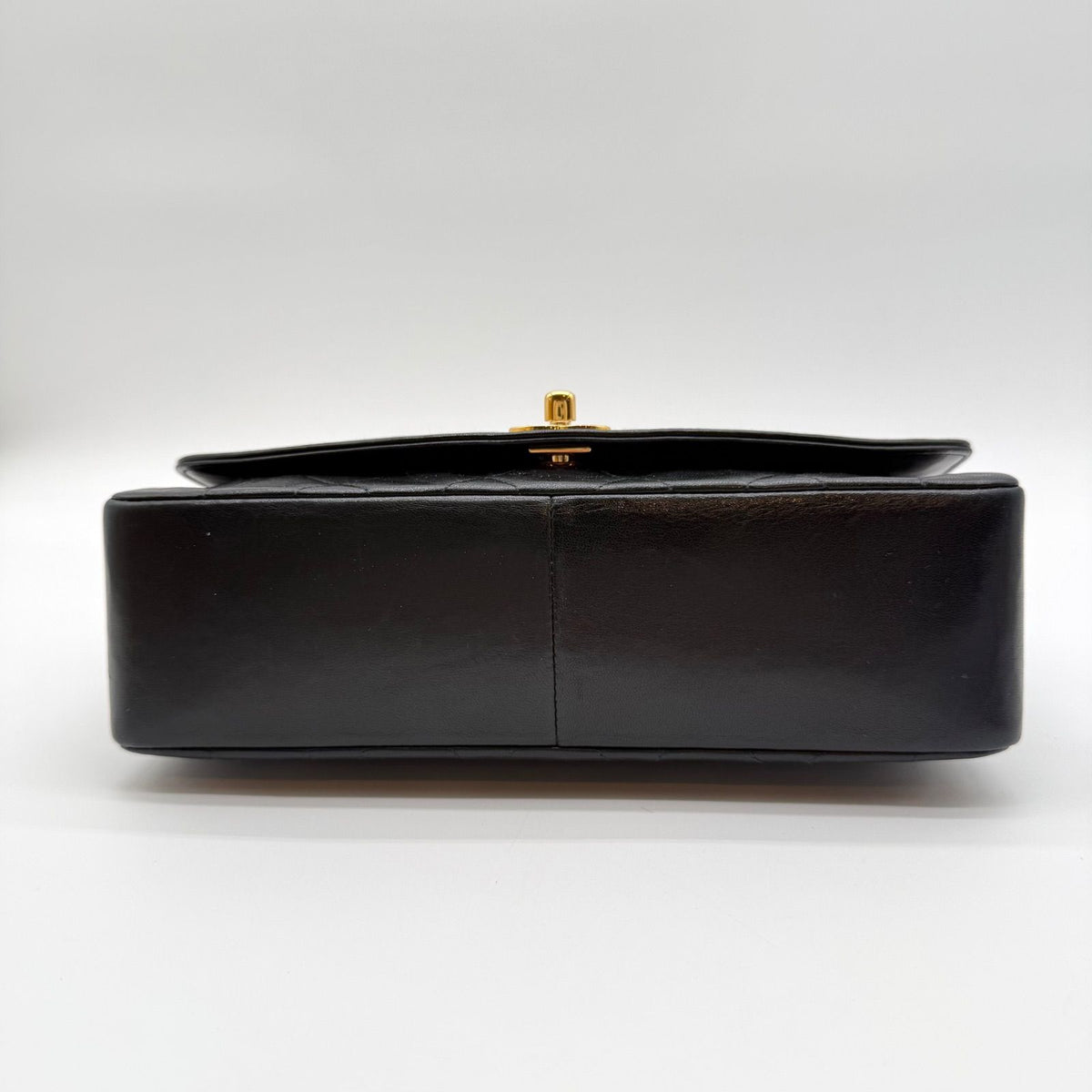 Chanel Diana Lambskin Quilted Shoulder Bag Black — view 4