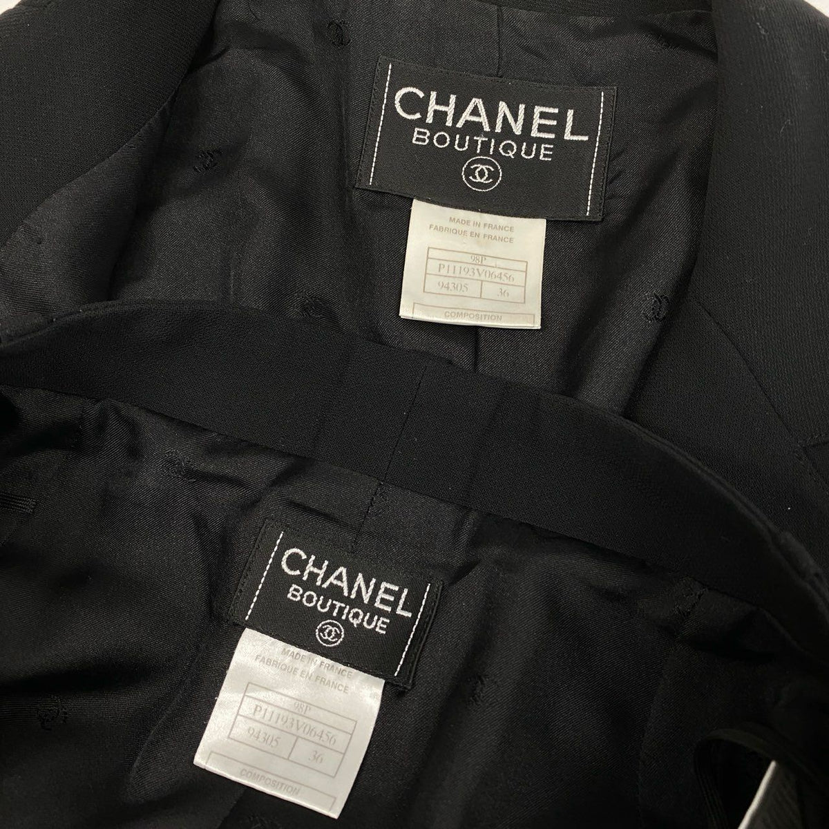 Chanel Style Up Jacket Pants Set 36 Black — view 7