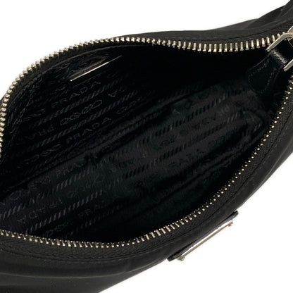 Prada Shoulder Bag Re Edition Re-Nylon Black Detachable Strap Leather — view 7