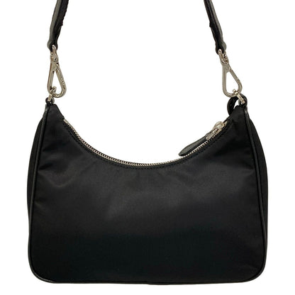 Prada Shoulder Bag Re Edition Re-Nylon Black Detachable Strap Leather — view 3