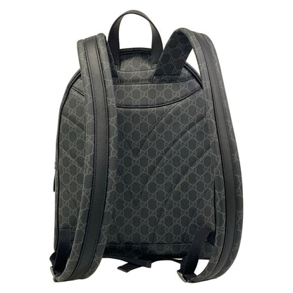 Gucci Backpack GG Plus Supreme Black Dark Gray Leather — view 3
