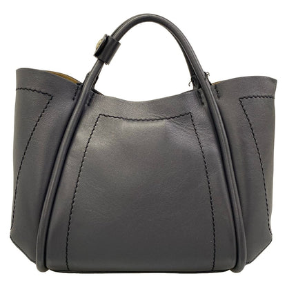 Max Mara Tote Bag Extra Small Leather Marine Dark Gray — view 3