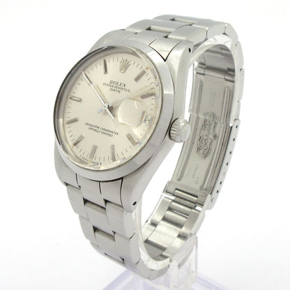 Rolex Watch Oyster Perpetual Date SS Plastic Crystal 13 Frames Silver — view 2