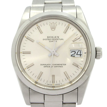 Rolex Watch Oyster Perpetual Date SS Plastic Crystal 13 Frames Silver