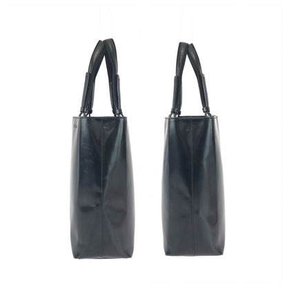 Prada Black Silver Patent Leather Tote Bag — view 8