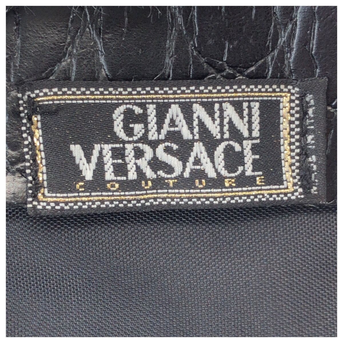 Versace Vintage Medusa Black Gold Nylon Backpack — view 4