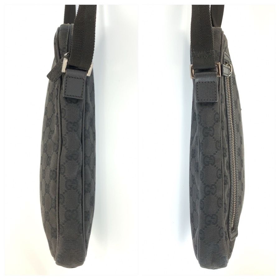 Gucci Black GG Canvas Shoulder Bag — view 6