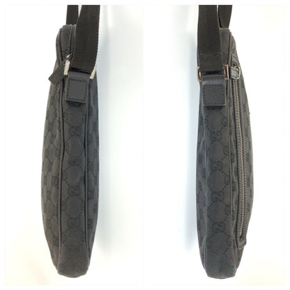 Gucci Black GG Canvas Shoulder Bag — view 6