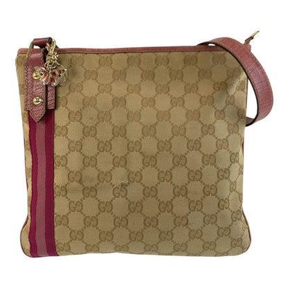 Gucci Jolicoeur Sherry Line Beige GG Canvas Shoulder Bag