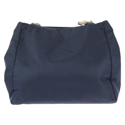 Versace Vintage Medusa Navy Gold Nylon Patent Shoulder Bag — view 2